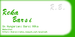 reka barsi business card